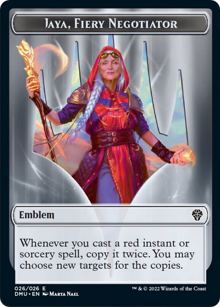 Image for Emblem - Jaya, Fiery Negotiator (26) [Dominaria United]