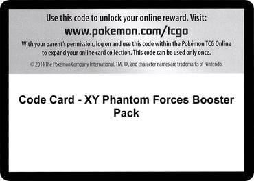 Image for Code Card - XY Phantom Forces Booster Pack - Pokemon