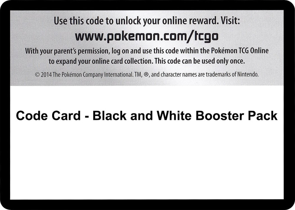 Image for Code Card - Black and White Booster Pack - Pokemon