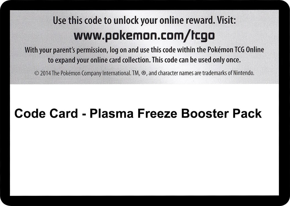 Image for Code Card - Plasma Freeze Booster Pack - Pokemon