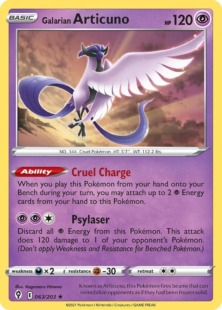Image for Galarian Articuno (063/203) [Deck Exclusives]