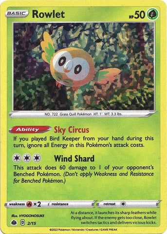 Image for Rowlet (002/015) - Pokemon