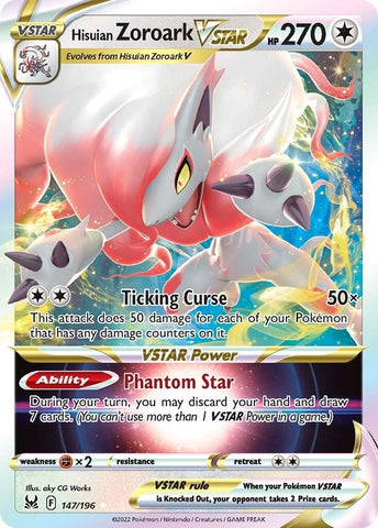 Image for Hisuian Zoroark VSTAR (147/196) [SWSH11: Lost Origin]