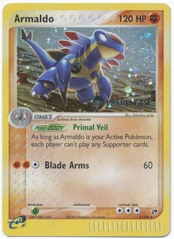 Armaldo - 1/100 (Prerelease) (001/100) (Miscellaneous Cards & Products)