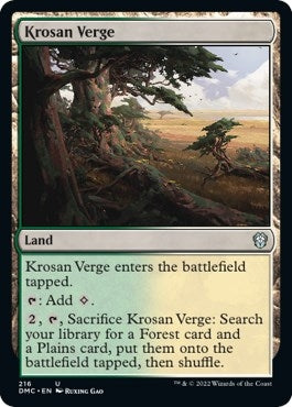 Image for Krosan Verge (216) [Commander: Dominaria United]
