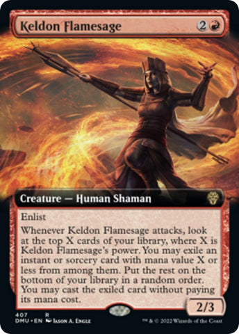 Image for Keldon Flamesage (Extended Art) (407) [Dominaria United]