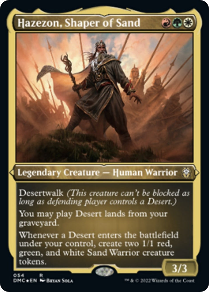 Image for Hazezon, Shaper of Sand (Foil Etched) (54) [Commander: Dominaria United]