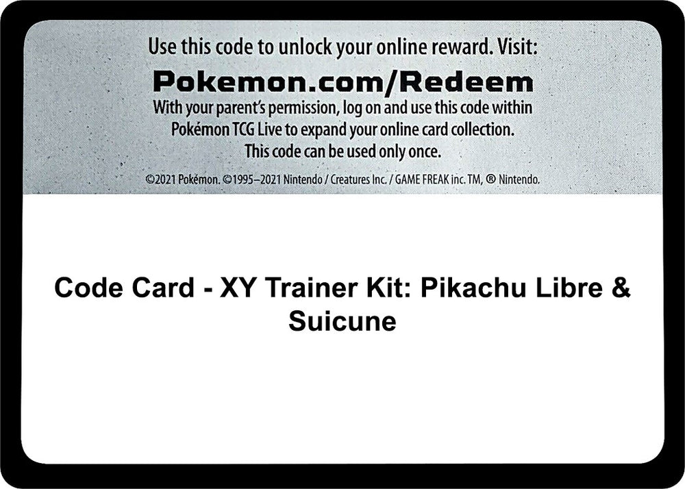 Image for Code Card - XY Trainer Kit: Pikachu Libre & Suicune - Pokemon