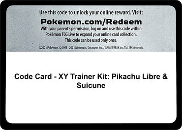 Image for Code Card - XY Trainer Kit: Pikachu Libre & Suicune - Pokemon