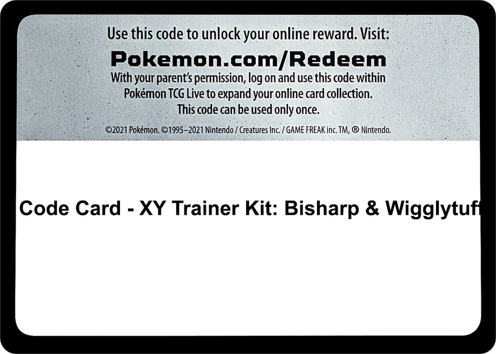 Image for Code Card - XY Trainer Kit: Bisharp & Wigglytuff - Pokemon