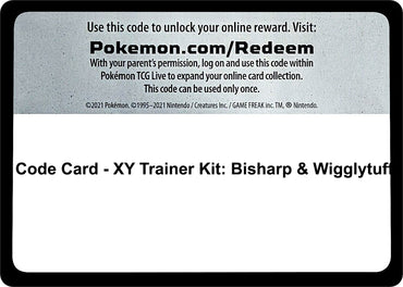 Image for Code Card - XY Trainer Kit: Bisharp & Wigglytuff - Pokemon