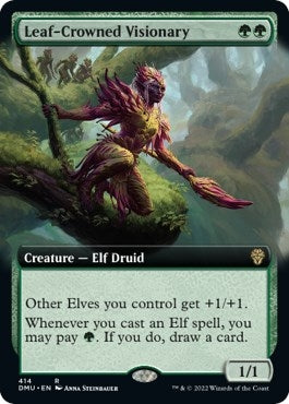Image for Leaf-Crowned Visionary (Extended Art) (414) [Dominaria United]
