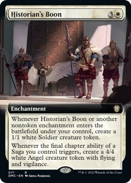Image for Historian's Boon (Extended Art) (71) [Commander: Dominaria United]