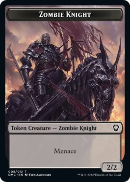 Image for Zombie Knight // Knight Double-Sided Token (5 // 3) [Commander: Dominaria United]