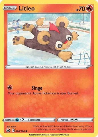 Image for Litleo (028/196) [SWSH11: Lost Origin]