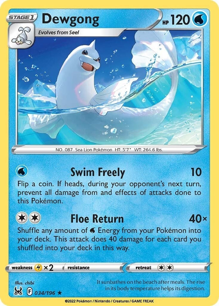 Image for Dewgong (034/196) [SWSH11: Lost Origin]