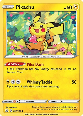 Image for Pikachu (052/196) [SWSH11: Lost Origin]