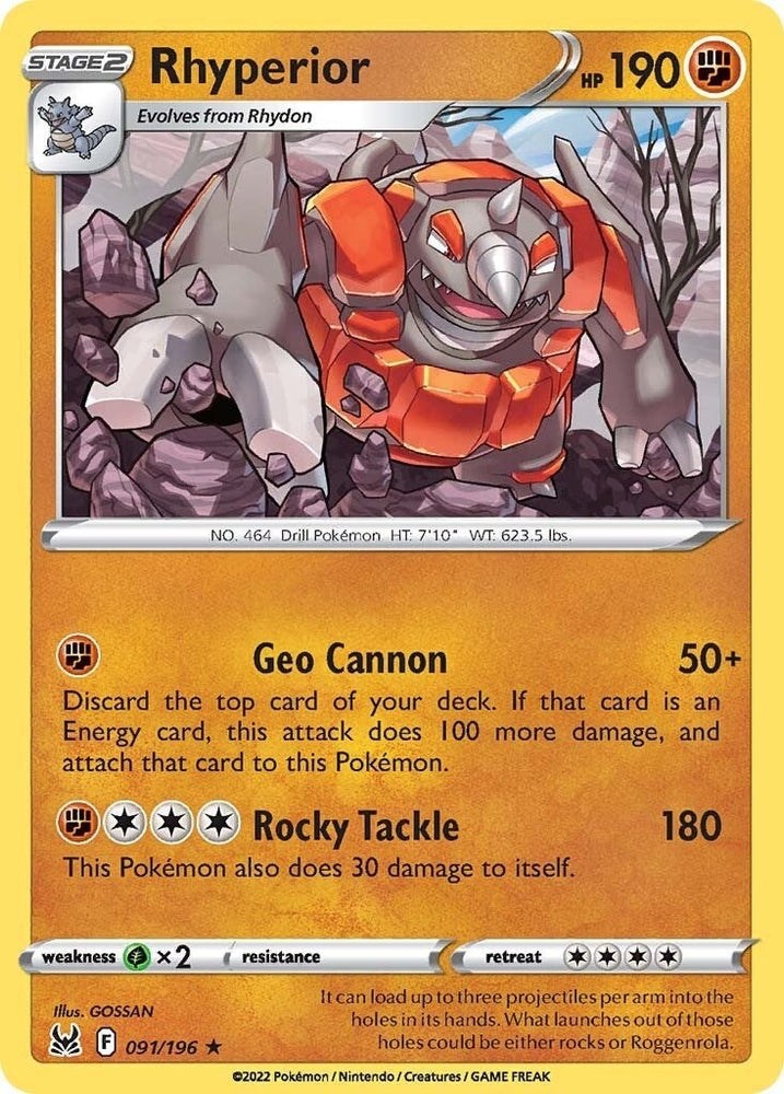 Image for Rhyperior (091/196) [SWSH11: Lost Origin]