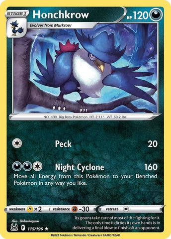 Image for Honchkrow (115/196) [SWSH11: Lost Origin]