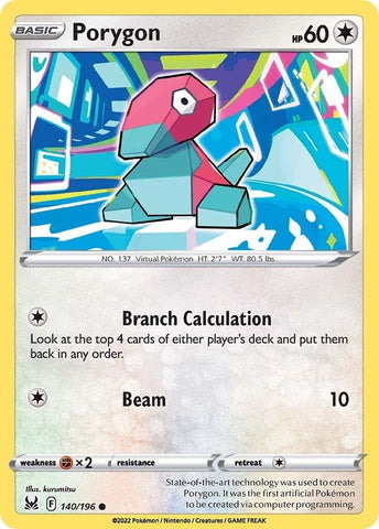 Image for Porygon (140/196) - Pokemon