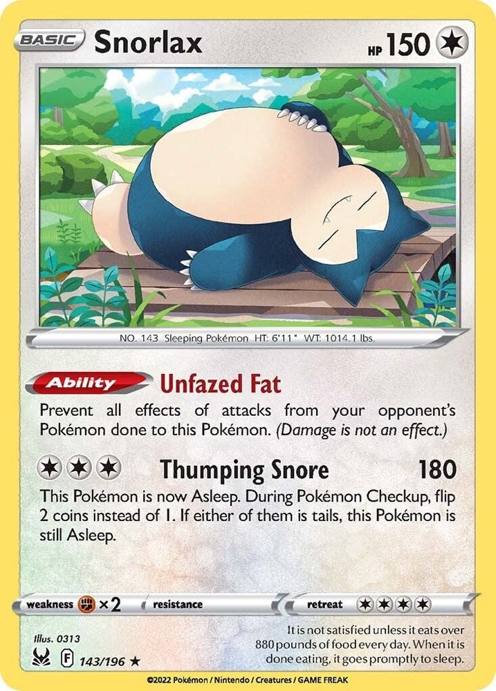 Image for Snorlax (143/196) [SWSH11: Lost Origin]