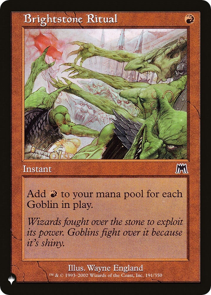 Image for Brightstone Ritual (191) [The List Reprints]