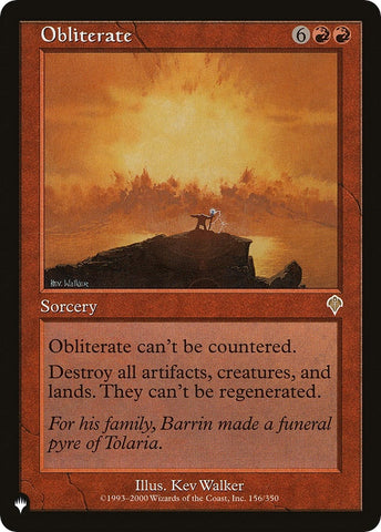 Image for Obliterate (156) [The List Reprints]