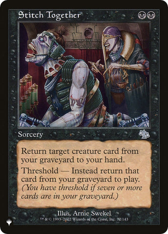 Image for Stitch Together (72) [The List Reprints]
