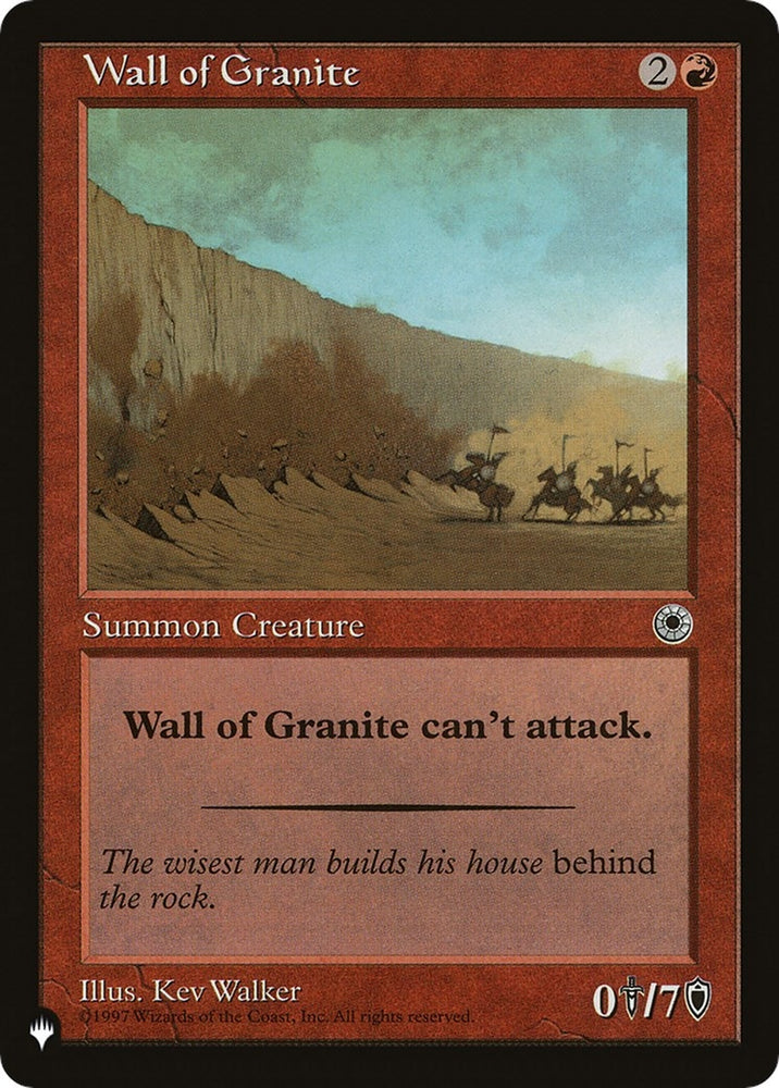 Image for Wall of Granite [The List Reprints]