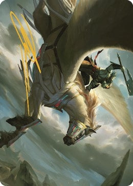 Image for Cleaving Skyrider Art Card (Gold-Stamped Signature) (5) [Art Series: Dominaria United]