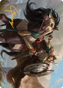 Image for Knight of Dawn's Light Art Card (Gold-Stamped Signature) (10) [Art Series: Dominaria United]