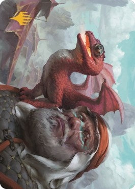 Image for Dragon Whelp Art Card (Gold-Stamped Signature) (29) [Art Series: Dominaria United]