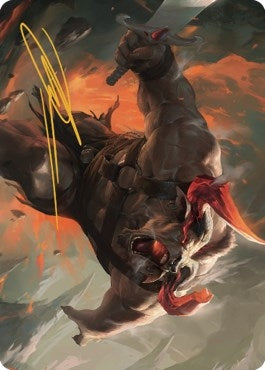 Image for Furious Bellow Art Card (Gold-Stamped Signature) (31) [Art Series: Dominaria United]