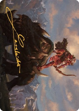 Image for Meria's Outrider Art Card (Gold-Stamped Signature) (37) [Art Series: Dominaria United]