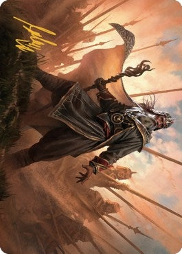 Image for Hazezon, Shaper of Sand Art Card (Gold-Stamped Signature) (46) [Art Series: Dominaria United]