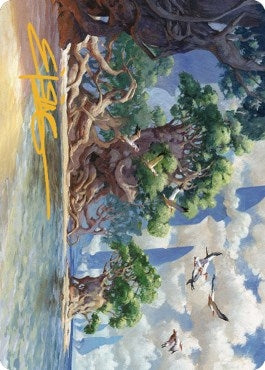 Image for Yavimaya Coast Art Card (Gold-Stamped Signature) (61) [Art Series: Dominaria United]