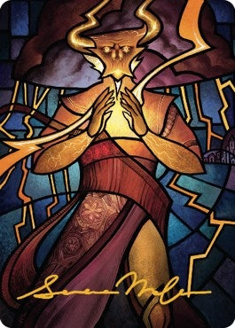 Image for Najal, the Storm Runner Art Card (Gold-Stamped Signature) (74) [Art Series: Dominaria United]