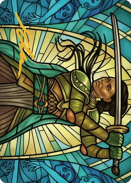 Image for Shanna, Purifying Blade Art Card (77/81) (Gold-Stamped Signature) (77) [Art Series: Dominaria United]