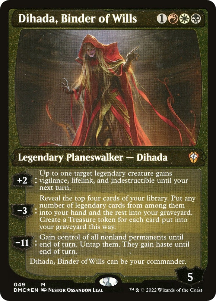 Image for Dihada, Binder of Wills (Display Commander) - Thick Stock (49) [Commander: Dominaria United]