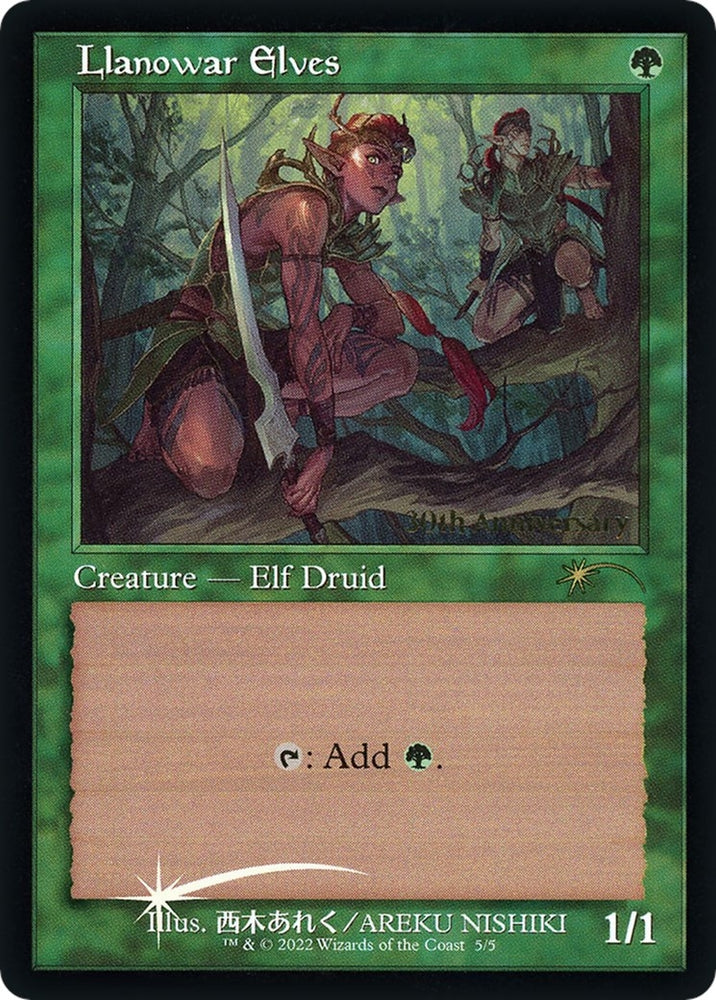 Image for Llanowar Elves (Retro Frame) (5) (30A-P)