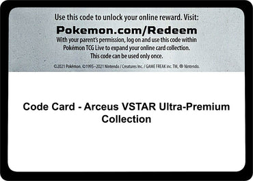 Image for Code Card - Arceus VSTAR Ultra-Premium Collection - Pokemon