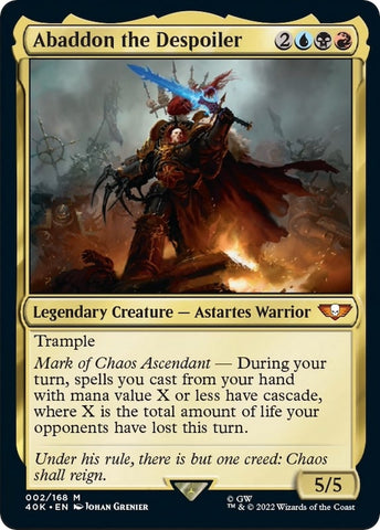 Image for Abaddon the Despoiler (Surge Foil) (2) [Universes Beyond: Warhammer 40,000]