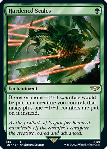 Image for Hardened Scales (Surge Foil) (215) [Universes Beyond: Warhammer 40,000]