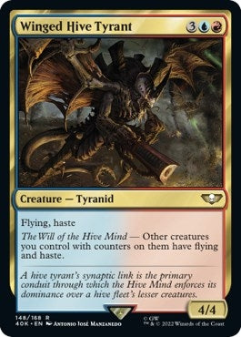 Image for Winged Hive Tyrant (Surge Foil) (148) [Universes Beyond: Warhammer 40,000]