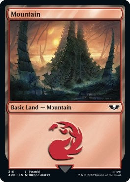 Image for Mountain (315) (Surge Foil) (315) [Universes Beyond: Warhammer 40,000]