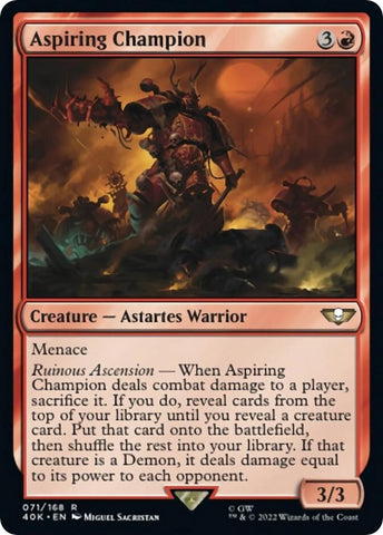Image for Aspiring Champion (Surge Foil) (71) [Universes Beyond: Warhammer 40,000]