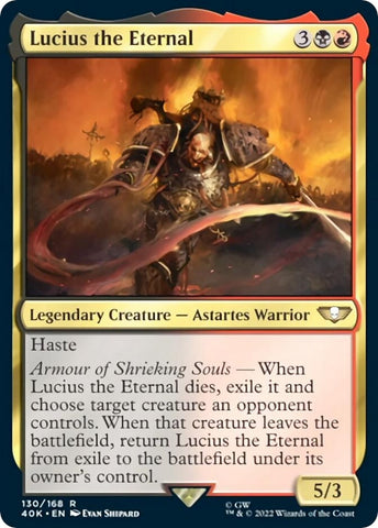 Image for Lucius the Eternal (Surge Foil) (130) [Universes Beyond: Warhammer 40,000]