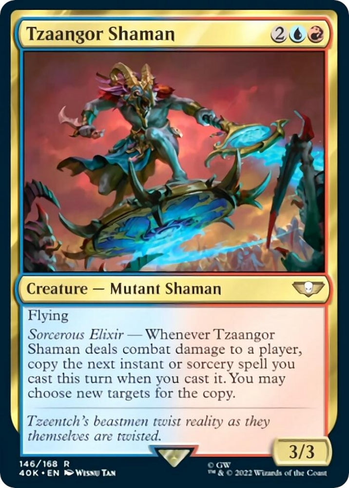 Image for Tzaangor Shaman (Surge Foil) (146) [Universes Beyond: Warhammer 40,000]