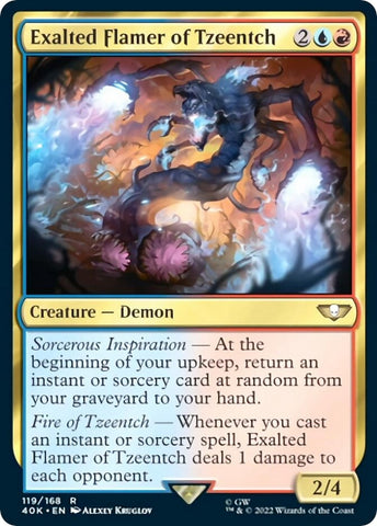 Image for Exalted Flamer of Tzeentch (Surge Foil) (119) [Universes Beyond: Warhammer 40,000]