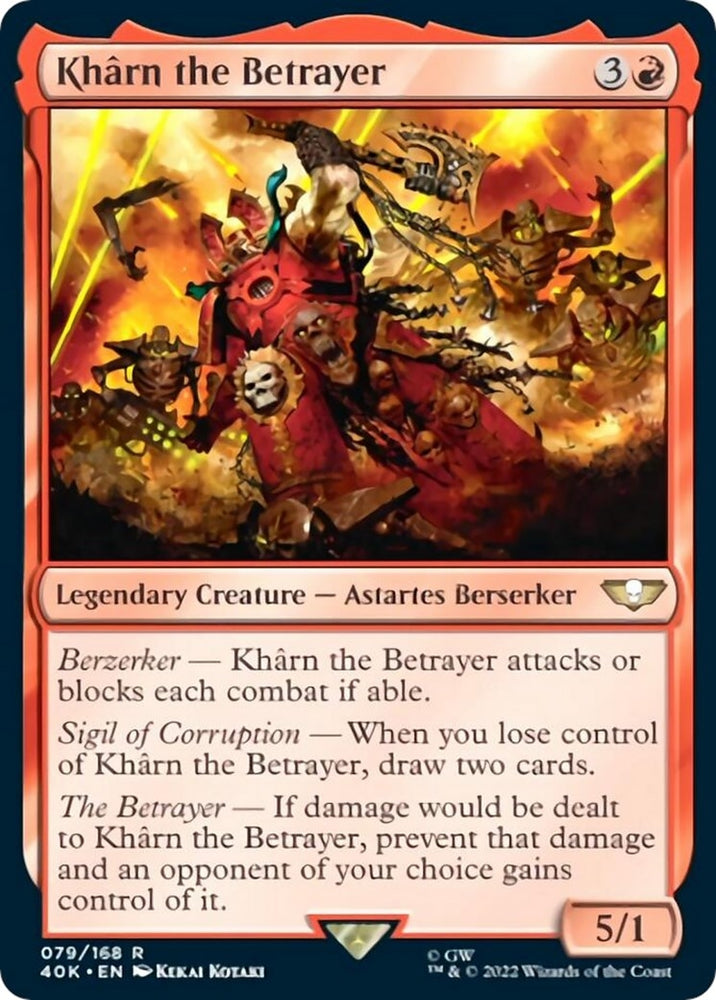 Image for Kharn the Betrayer (Surge Foil) (79) [Universes Beyond: Warhammer 40,000]